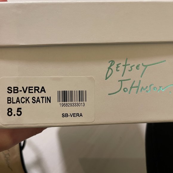 Betsey Johnson Black and Silver Heels - Picture 3 of 7